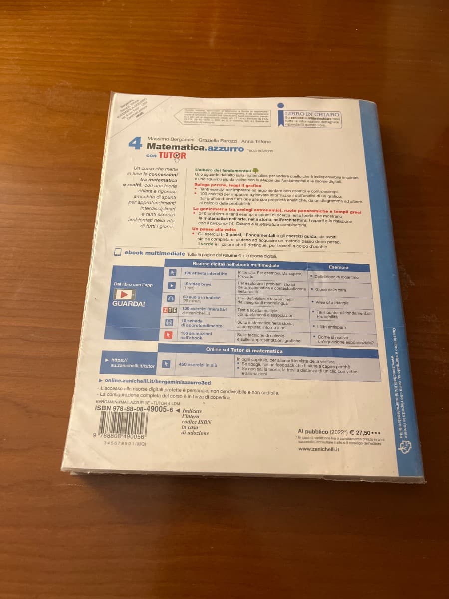 MATEMATICA.AZZURRO 3ED. - VOL. 4 CON TUTOR (LDM) - foto 2