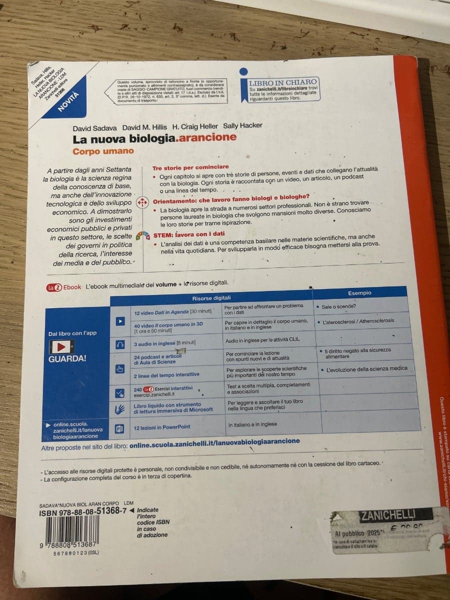 NUOVA BIOLOGIA.ARANCIONE (LA) - CORPO UMANO (LDM) - foto 2
