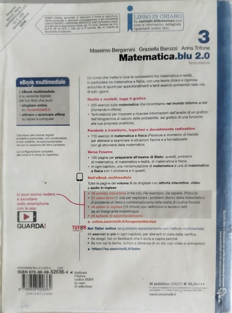 MATEMATICA BLU 2.0 3ED. - VOL. 3 (LDM) - foto 2