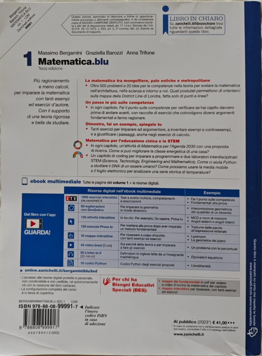 MATEMATICA.BLU 3ED - VOLUME 1 (LDM) - foto 2