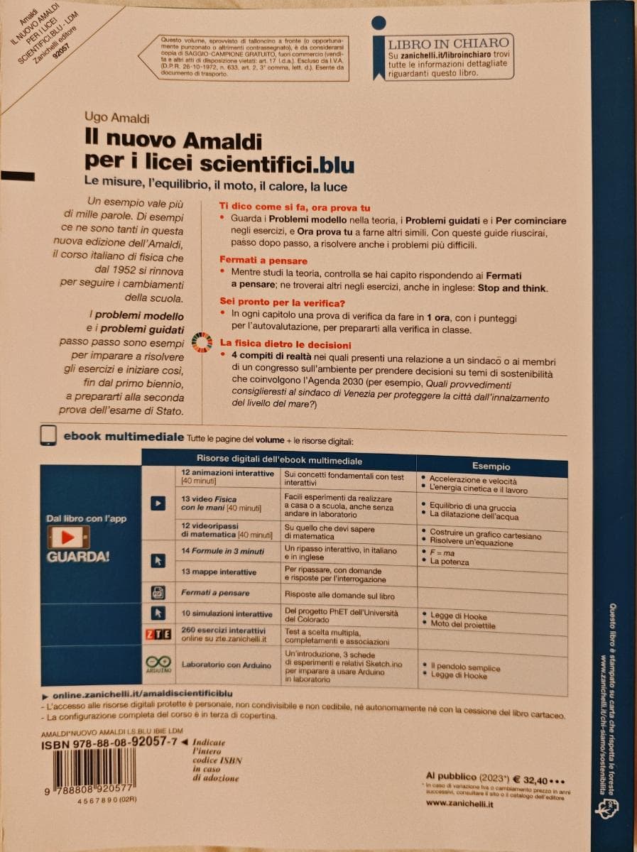 NUOVO AMALDI PER I LICEI SCIENTIFICI.BLU (IL) - VOL. PRIMO BIENNIO (LDM) - foto 2