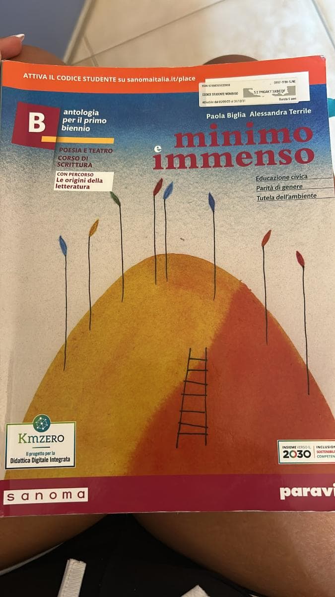 MINIMO E IMMENSO B CON PERCORSO LE ORIGINI DELLE LETTERATURA - foto 1