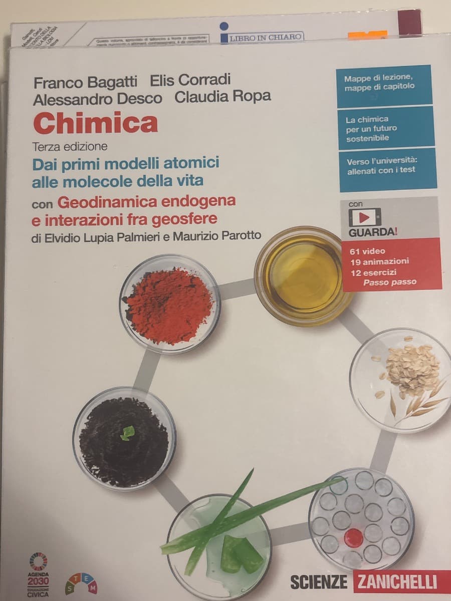 CHIMICA 3ED - VOLUME DAI PRIMI MODELLI ATOMICI ALLE MOLECOLE DELLA VITA (LDM) - foto 1
