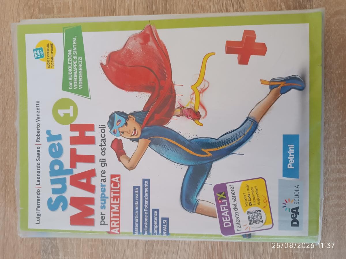 SUPERMATH-ARIT.VOL 1+TAVOLE NUM+GEOM.1+EASY EBOOK(SU DVD)+EBOOK - foto 1