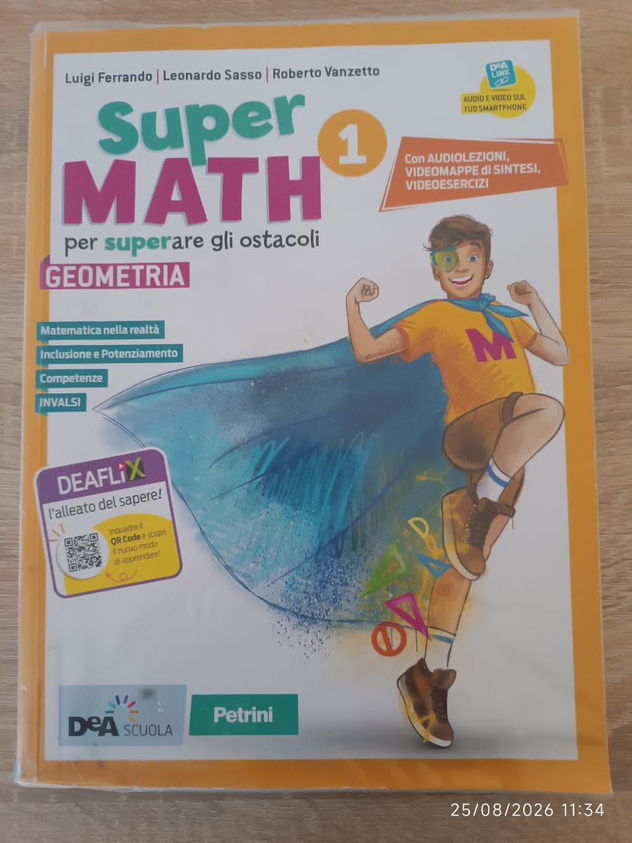 SUPERMATH-ARIT.VOL 1+TAVOLE NUM+GEOM.1+EASY EBOOK(SU DVD)+EBOOK - foto 1