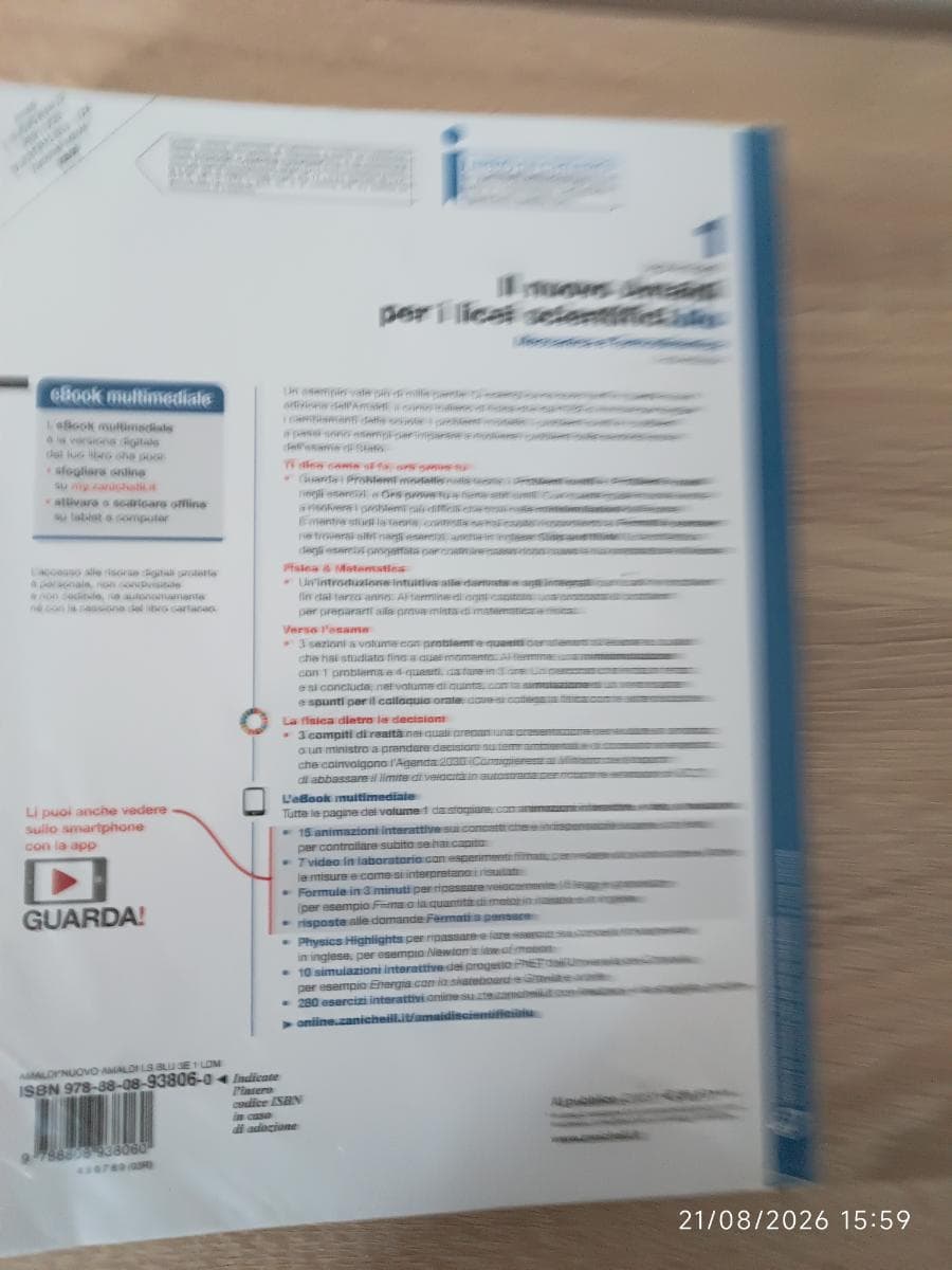 NUOVO AMALDI PER I LICEI SCIENTIFICI.BLU (IL) 3ED. - VOL. 1 (LDM) - foto 2