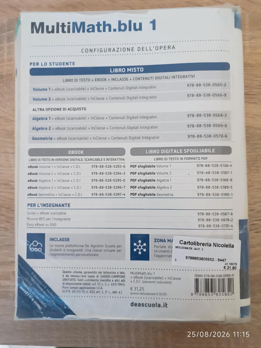 MULTIMATH BLU VOLUME 1 + EBOOK - foto 2