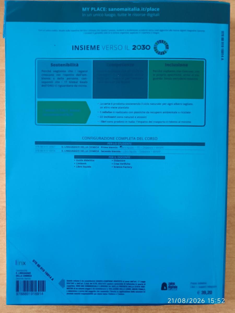LINGUAGGIO DELLA CHIMICA - SECONDO BIENNIO LS (IL) - foto 2
