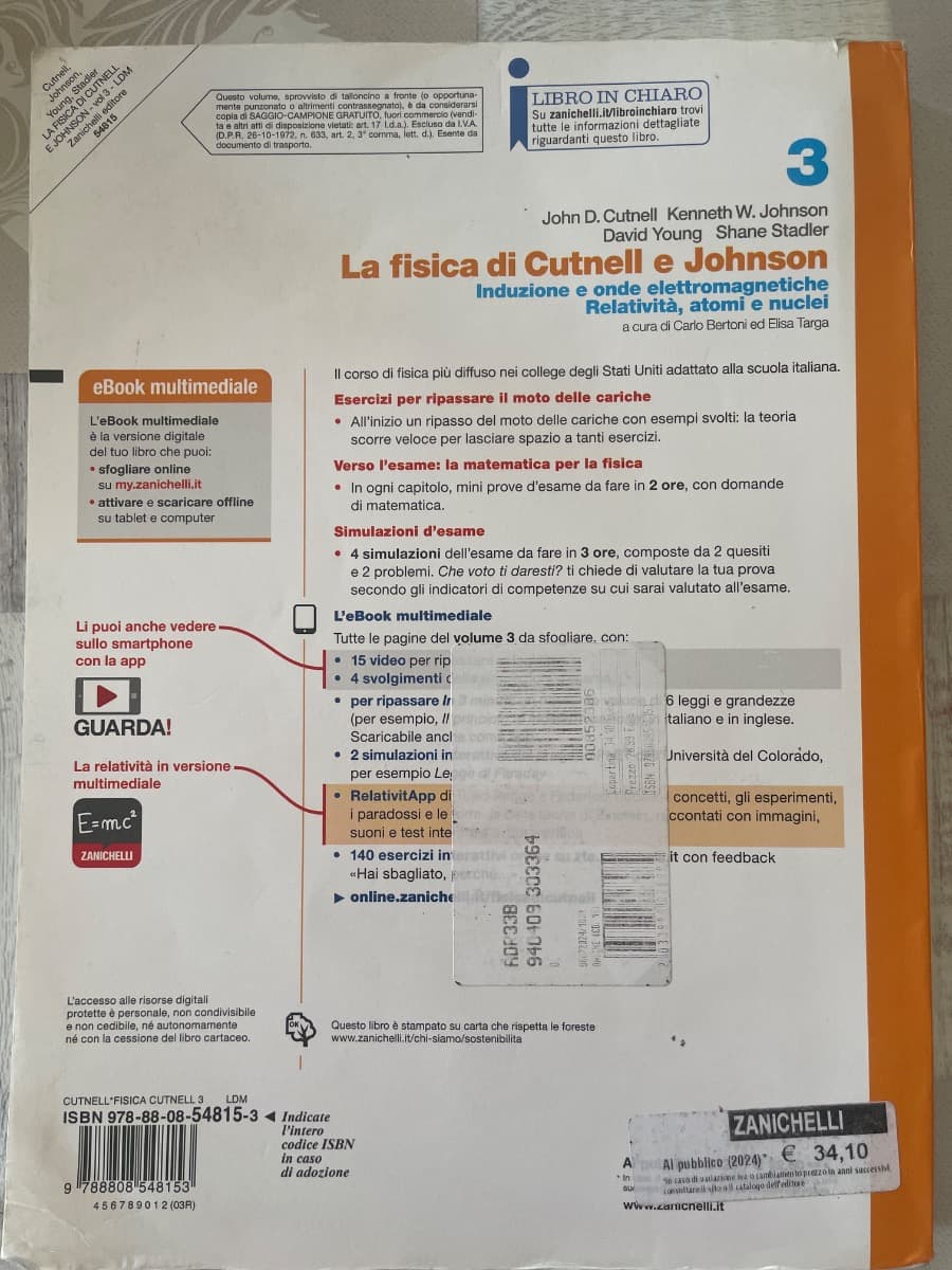 FISICA DI CUTNELL E JOHNSON (LA) - VOLUME 3 (LDM) - foto 2