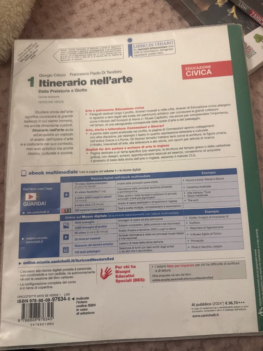 ITINERARIO NELL'ARTE EDIZIONE VERDE 5ED - VOLUME 1 (LDM) - foto 2