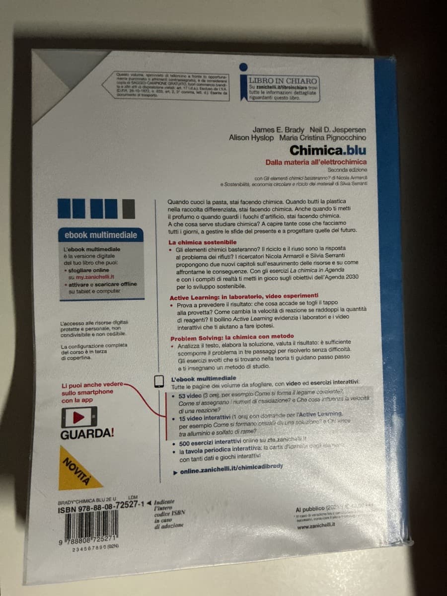 CHIMICA.BLU 2ED. - VOL. U DALLA MATERIA ALL'ELETTROCHIMICA (LDM) - foto 2