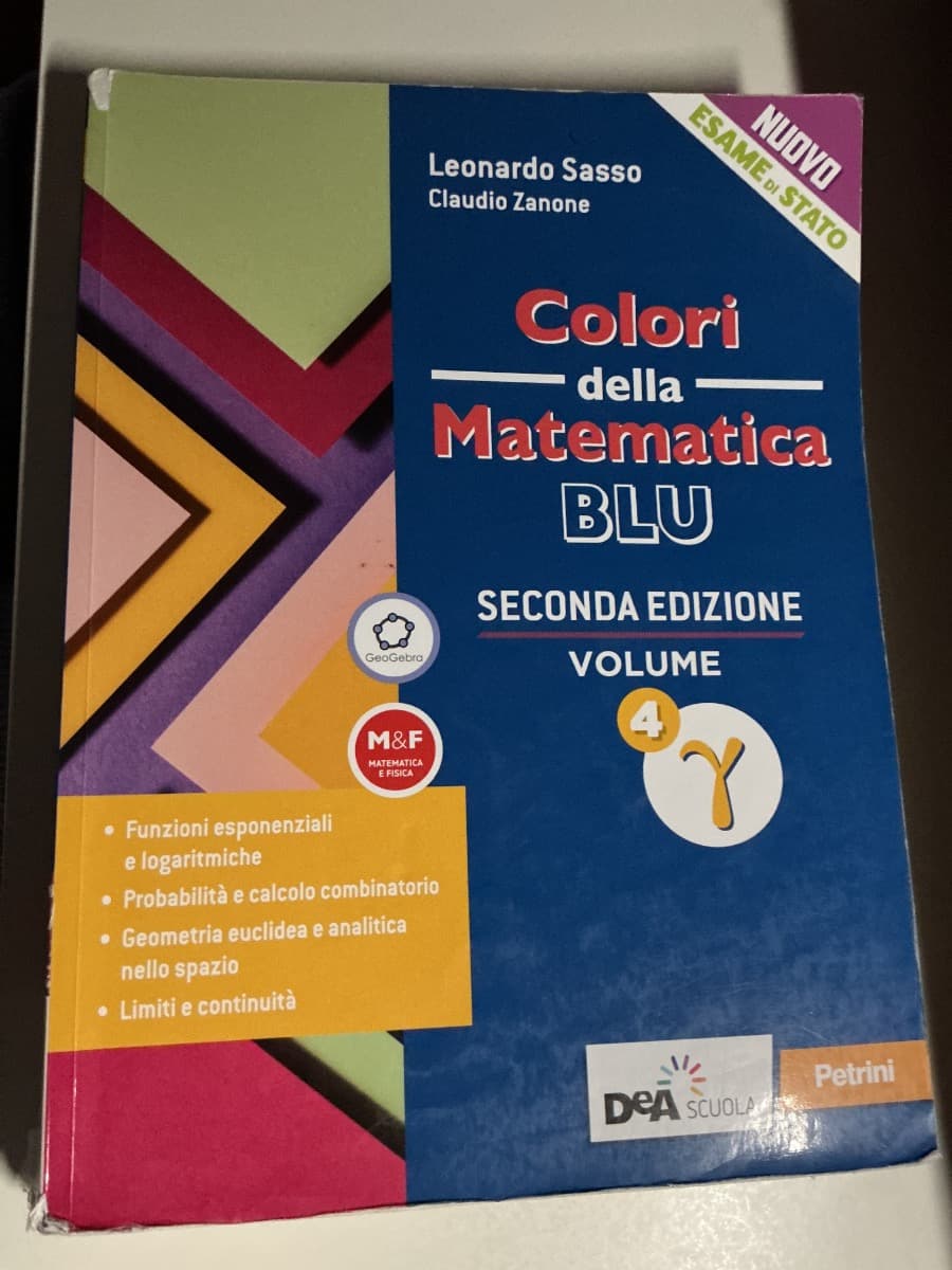 COLORI DELLA MATEMATICA - ED.BLU AGGIORNATA-L SCIENTIF VOLUME 4 GAMMA + EBOOK - foto 1
