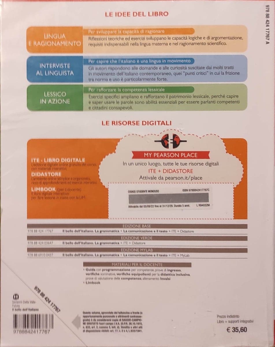 BELLO DELL'ITALIANO (IL) - COMPRENDERE RAGIONARE COMUNICARE - foto 2