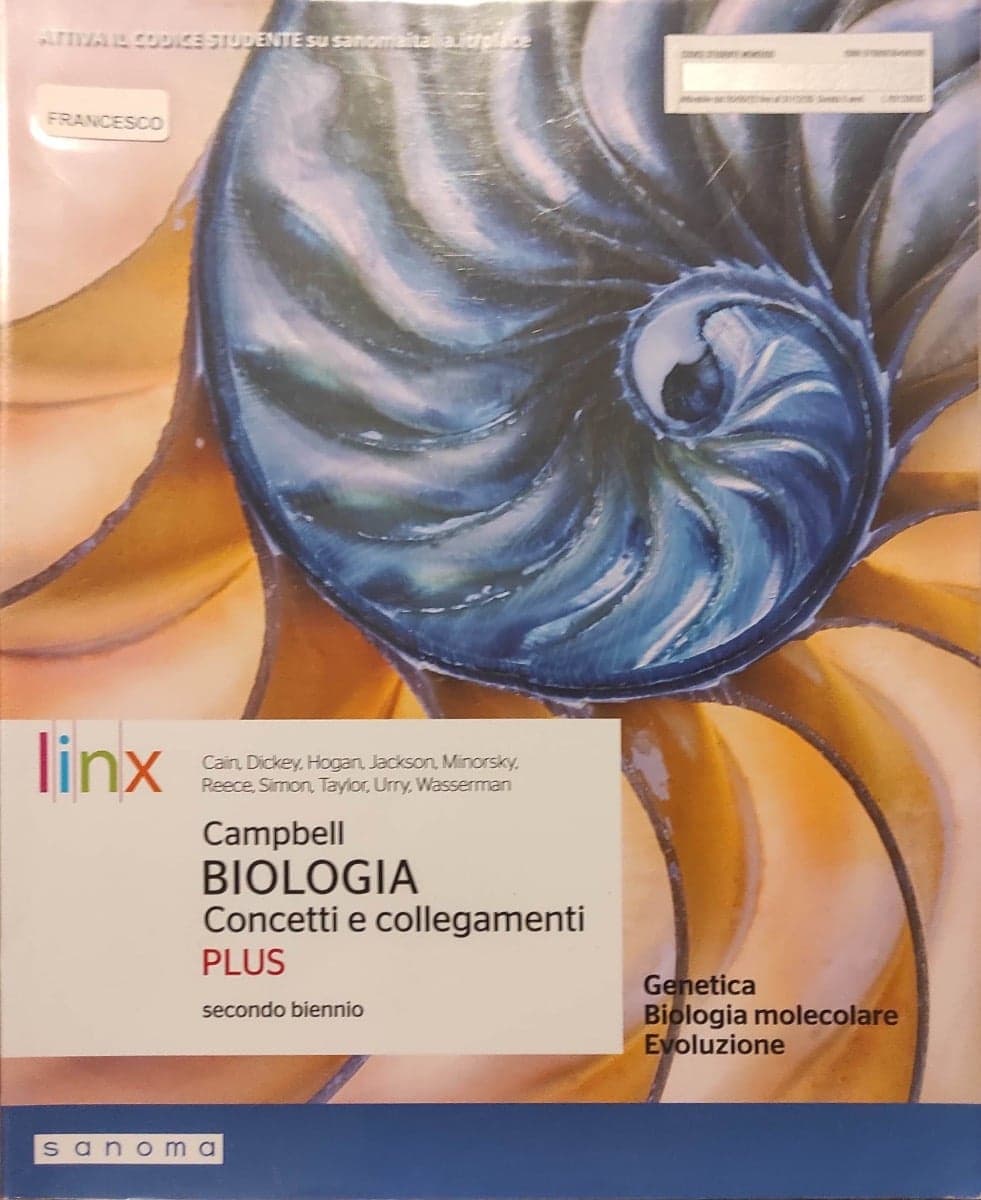 CAMPBELL. BIOLOGIA. CONCETTI E COLLEGAMENTI PLUS - GENETICA, BIOLOGIA MOLECOL - foto 1