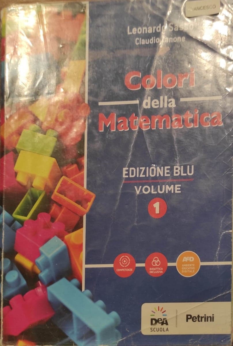 COLORI DELLA MATEMATICA - EDIZIONE BLU VOLUME 1 + QUADERNO 1 + EBOOK - foto 1
