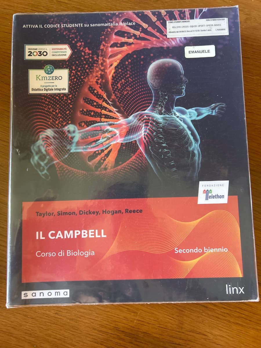 IL CAMPBELL - CORSO DI BIOLOGIA - SECONDO BIENNIO - VOLUME UNICO - foto 1