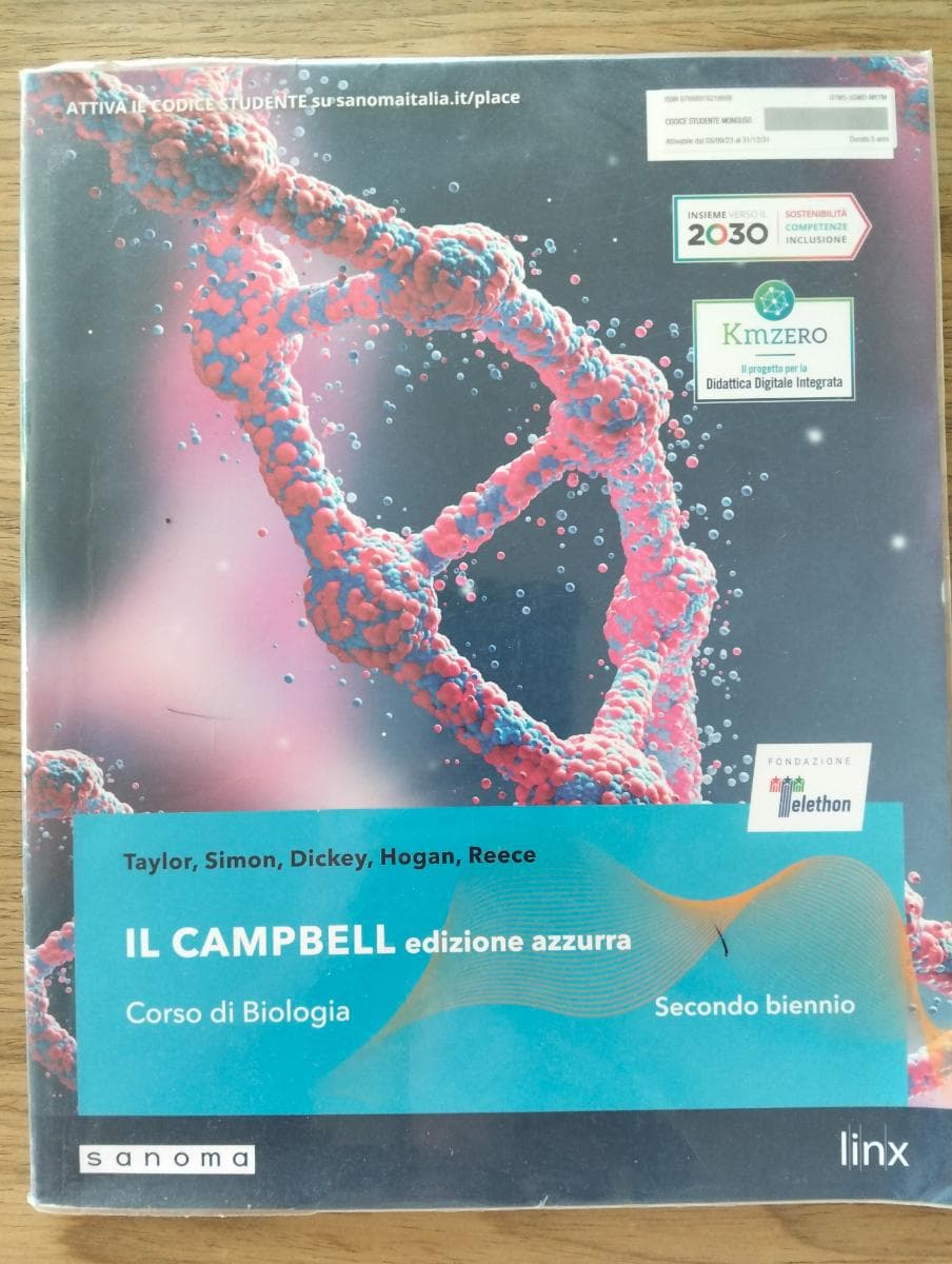 IL CAMPBELL - CORSO DI BIOLOGIA - EDIZIONE AZZURRA - SECONDO BIENNIO - foto 1