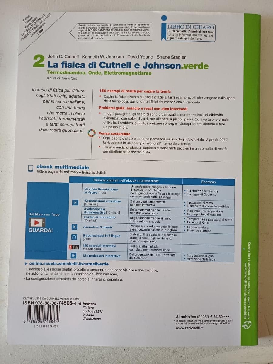 FISICA DI CUTNELL E JOHNSON.VERDE (LA) - VOLUME 2 (LDM) - foto 2