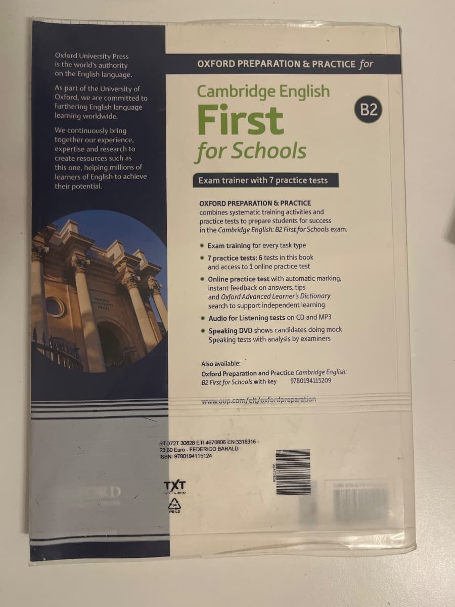 CAMBRIDGE ENGLISH FIRST FOR SCHOOLS EXAM TRAINER - foto 2