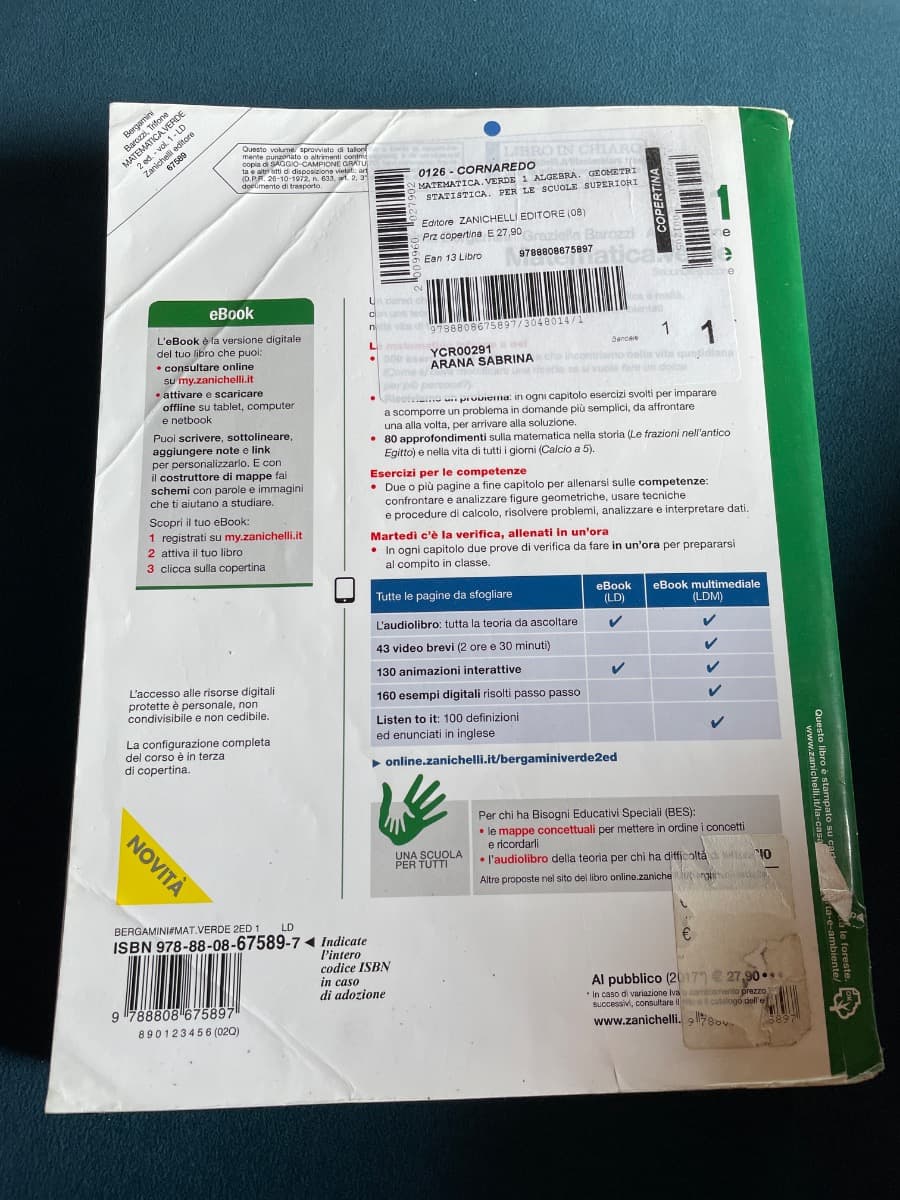 MATEMATICA.VERDE 2ED. - VOLUME 1 (LD) - foto 2