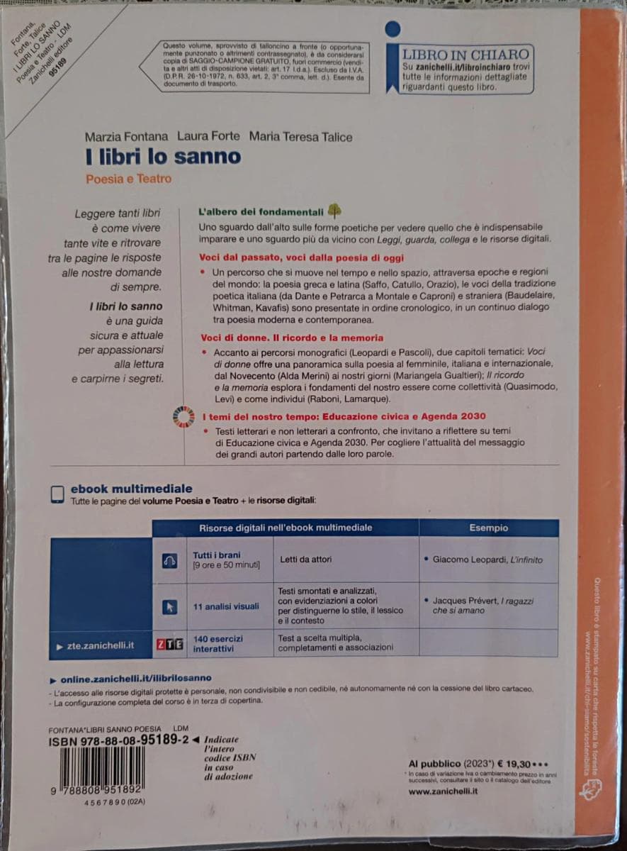 LIBRI LO SANNO (I) - POESIA E TEATRO (LDM) - foto 2