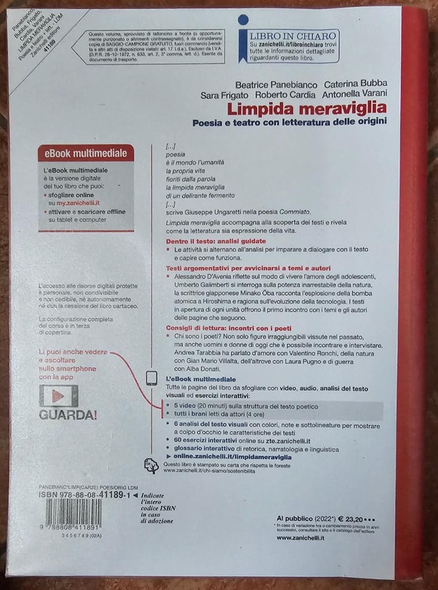 LIMPIDA MERAVIGLIA - POESIA E TEATRO CON LETTERATURA DELLE ORIGINI (LDM) - foto 2