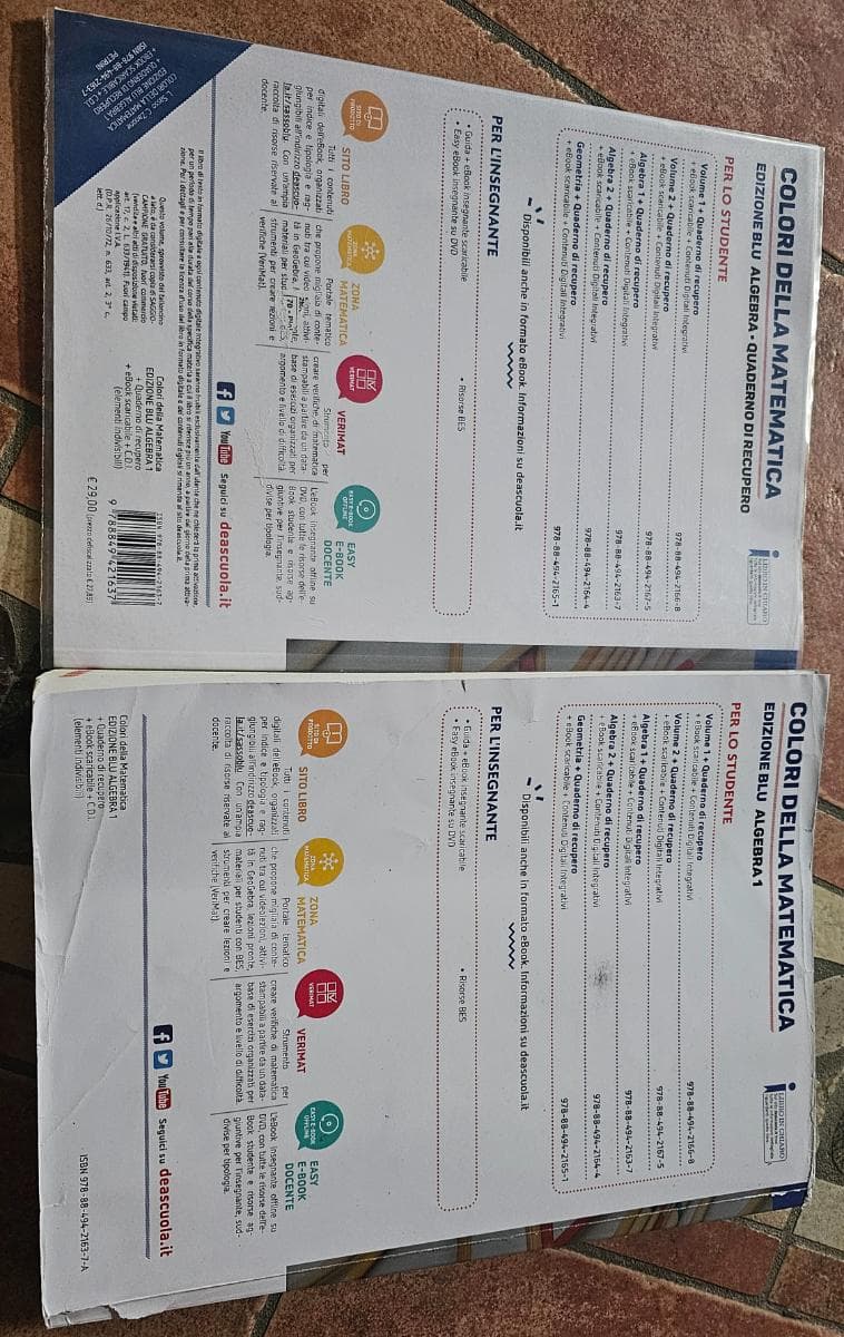 COLORI DELLA MATEMATICA - EDIZIONE BLU ALGEBRA 1 + QUADERNO ALGEBRA 1 + EBOOK - foto 2