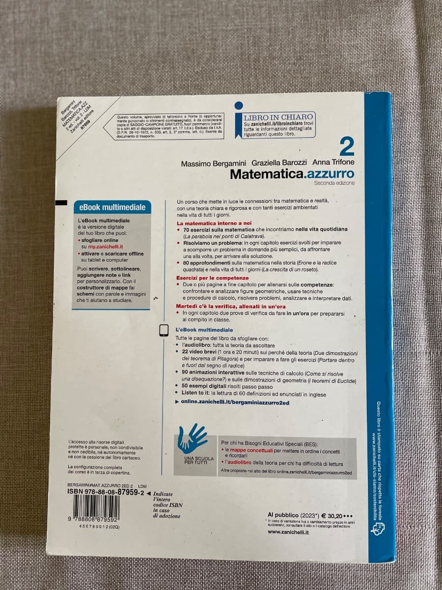 MATEMATICA.AZZURRO 2ED. - VOLUME 2 (LDM) - foto 2