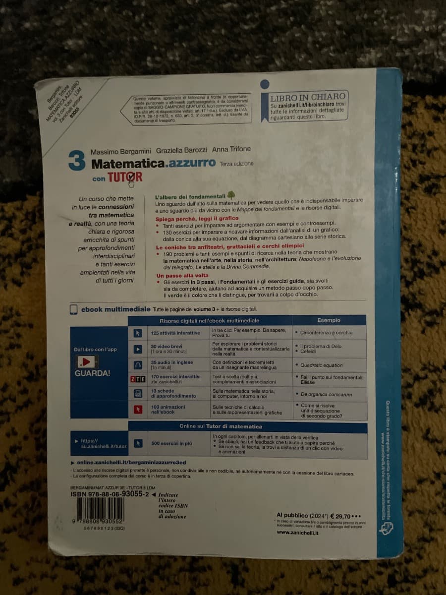 MATEMATICA.AZZURRO 3ED. - VOL. 3 CON TUTOR (LDM) - foto 2