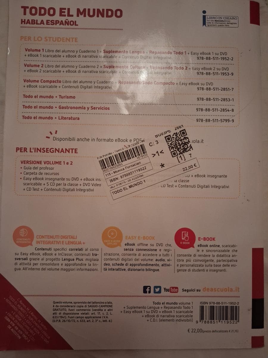 TODO EL MUNDO - LIBRO ALUMNO 1 E CUADERNO 1 + EBOOK 1 (ANCHE SU DVD) - foto 2