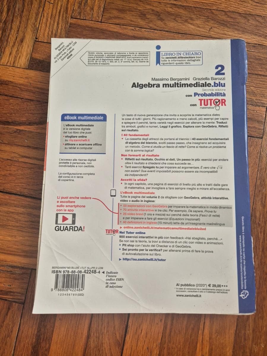 MATEMATICA MULTIMEDIALE.BLU - VOLUME ALGEBRA CON PROBABILITÀ 2 + TUTOR (LDM) - foto 2