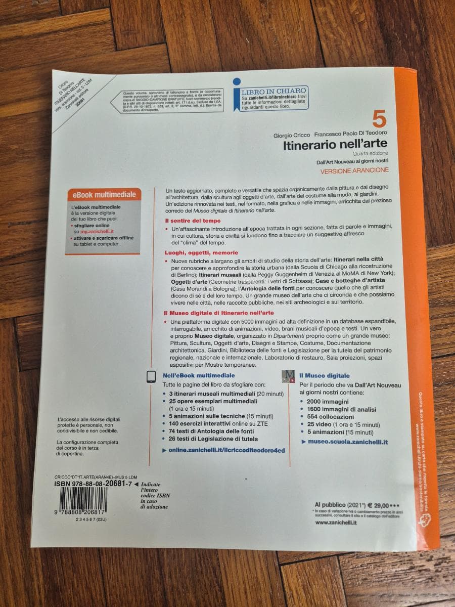 ITINERARIO NELL'ARTE 4A EDIZIONE VERSIONE ARANCIONE - VOL. 5 CON MUSEO (LDM) - foto 2