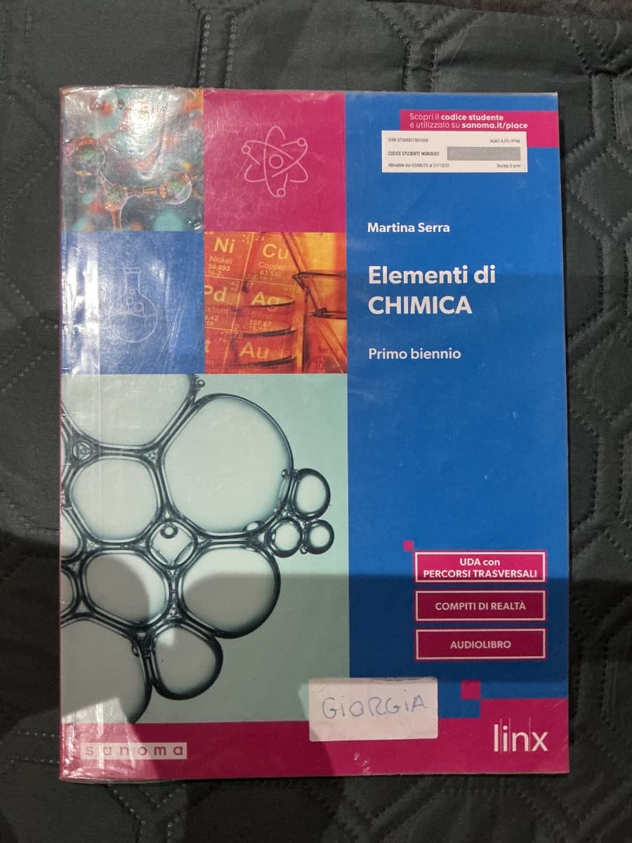 ELEMENTI DI CHIMICA - PRIMO BIENNIO - foto 1