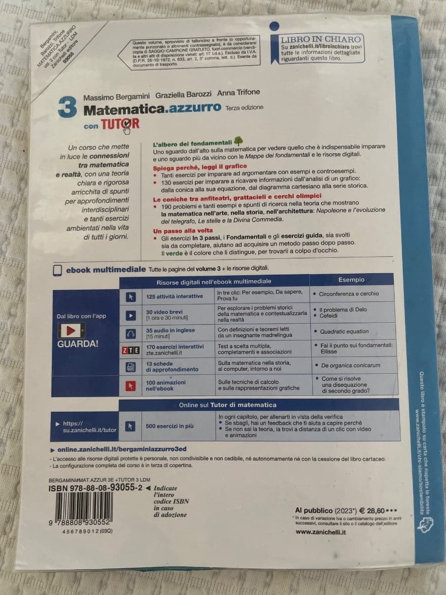 MATEMATICA.AZZURRO 3ED. - VOL. 3 CON TUTOR (LDM) - foto 2