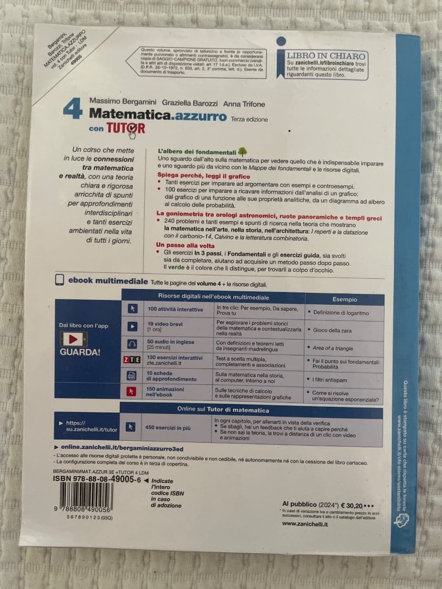 MATEMATICA.AZZURRO 3ED. - VOL. 4 CON TUTOR (LDM) - foto 2