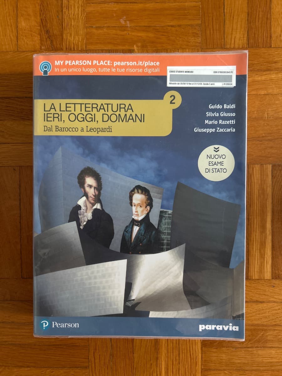 LA LETTERATURA IERI, OGGI, DOMANI 2 DAL BAROCCO A LEOPARDI EDIZIONE NUOVO ESA - foto 1